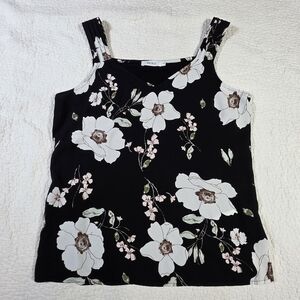 Ricki's Black Floral Sleeveless Blouse